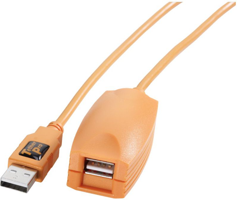 Kabllo USB Tether Tools CU1917, USB A, 5 m, portokalli
