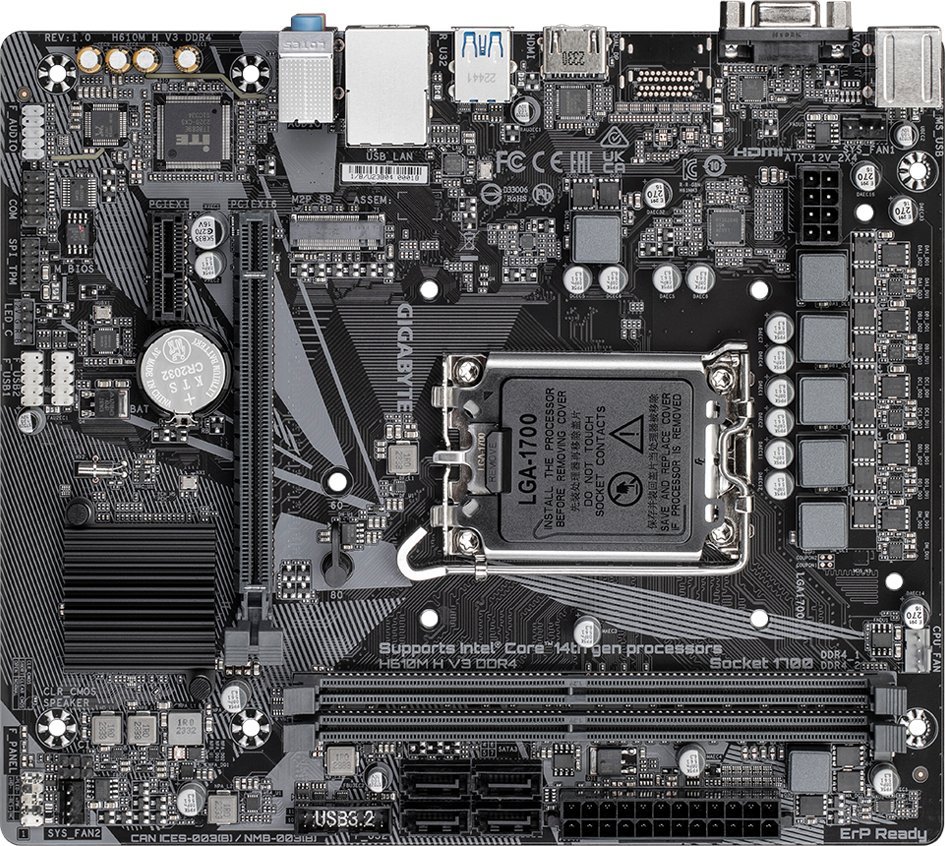Plakë amë Gigabyte H610M H V3, DDR4, mATX