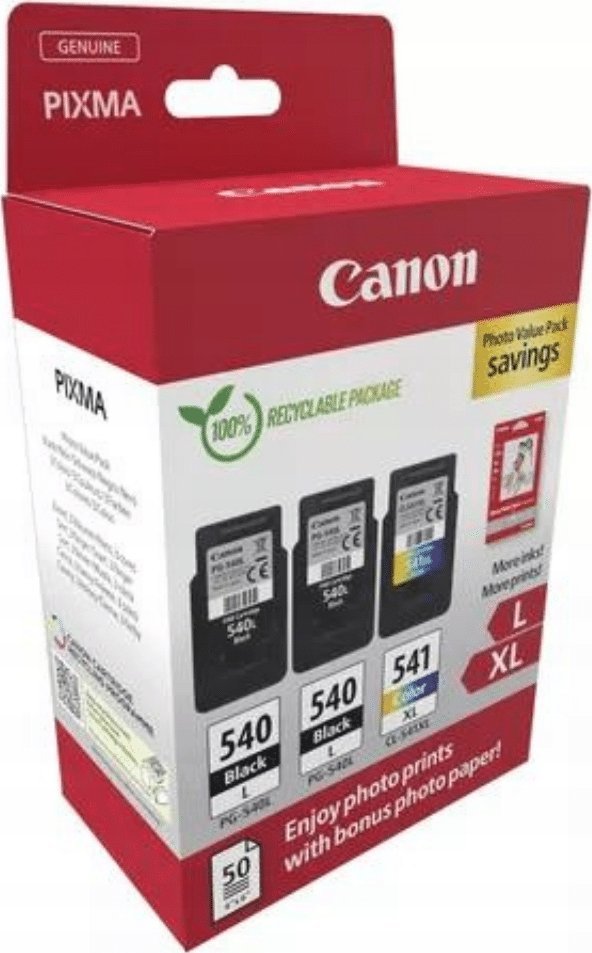 Paketë bojë printeri Canon PG-540L x2 CL-541XL, origjinale, me letër fotografike