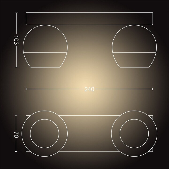 Dritë Philips Hue White Ambiance Buckram BT, me telekomandë, e zezë