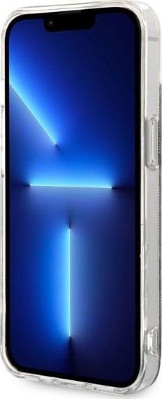 Set aksesorësh Guess për iPhone 14, mbrojtës 4G Print MagSafe, karikues wireless MagSafe, ari