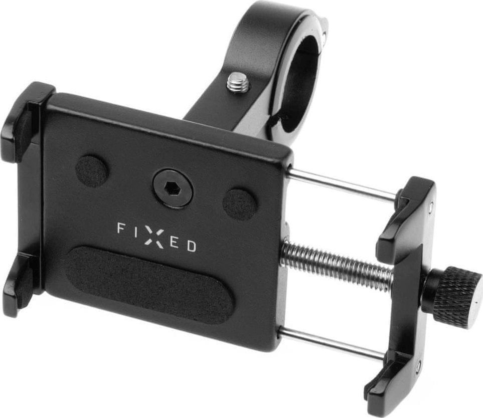 Mbajtës telefoni Bikee Fixed ALU, për biçikletë dhe motoçikletë, rrotullim 360°, i zi