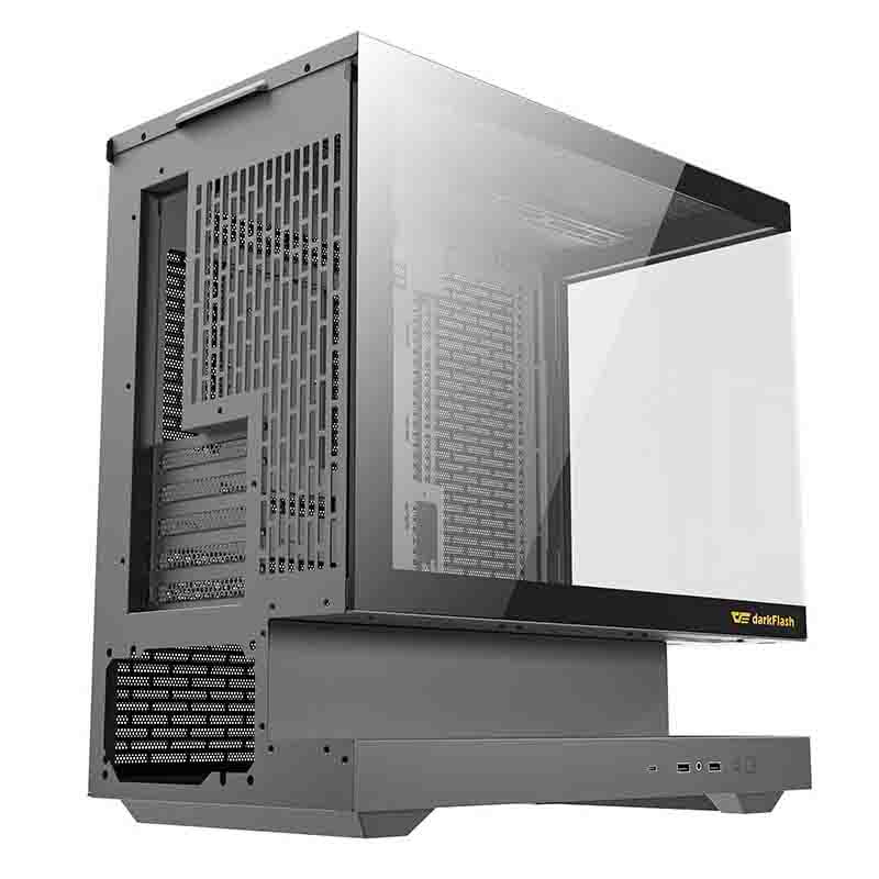 Kuti kompjuteri Darkflash F1, 6 ventilatorë ARGB, xham i temperuar, e zezë