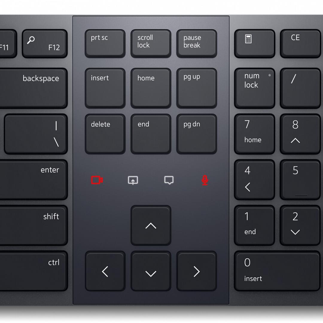 Tastierë pa tela Dell Pro Premium KB900, me ndriçim, US International QWERTY, grafit