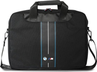 Çantë laptopi BMW BMCB15COMPVSKL, 16", najlon, e zezë me vija blu
