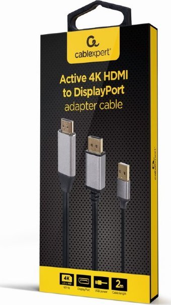Përshtatës AV Gembird DisplayPort - HDMI (A-HDMIM-DPM-01), i zi