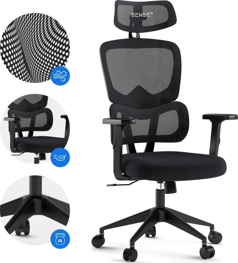 [OUTLET] Karrige zyre SENSE7 Veno, e zezë