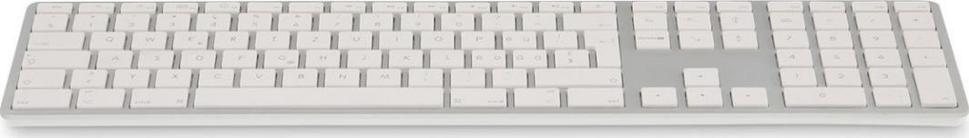 Tastierë LMP WKB-1243, wireless, DE, e bardhë dhe e argjendtë