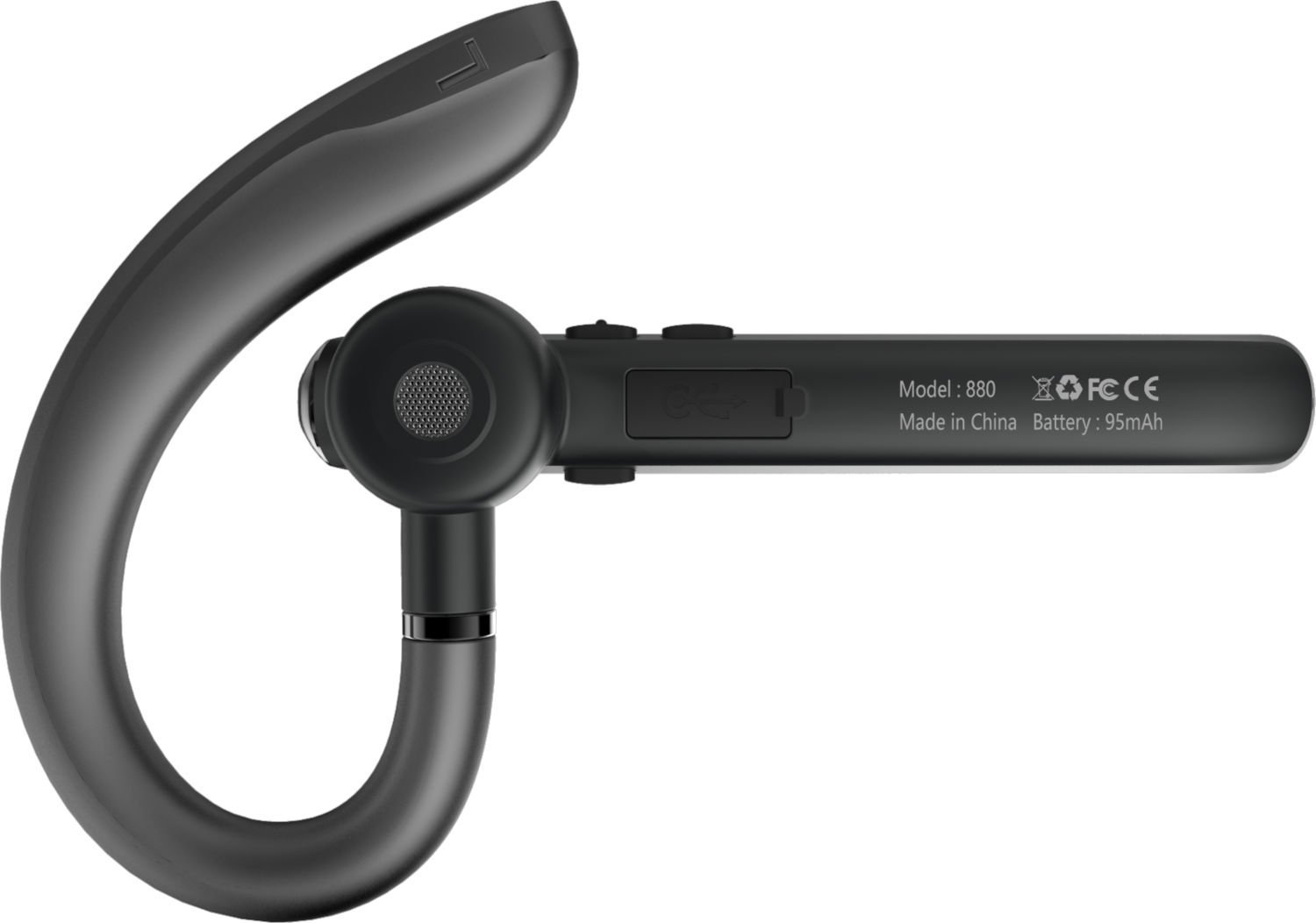 Kufje Bluetooth Mozos 880, ENC, USB C, e zezë