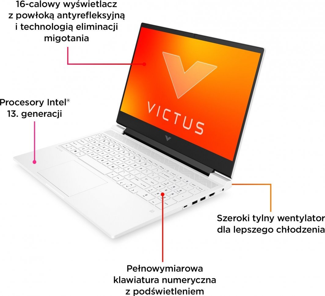 Laptop HP Victus 16, 16" 144 Hz, Intel Core i5 13500H, 16 GB RAM, 512 GB SSD, Nvidia GeForce RTX 4050, i kaltër