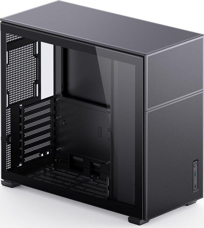 Kuti kompjuteri Jonsbo D41 Mesh, Micro ATX, panel xhami, e zezë