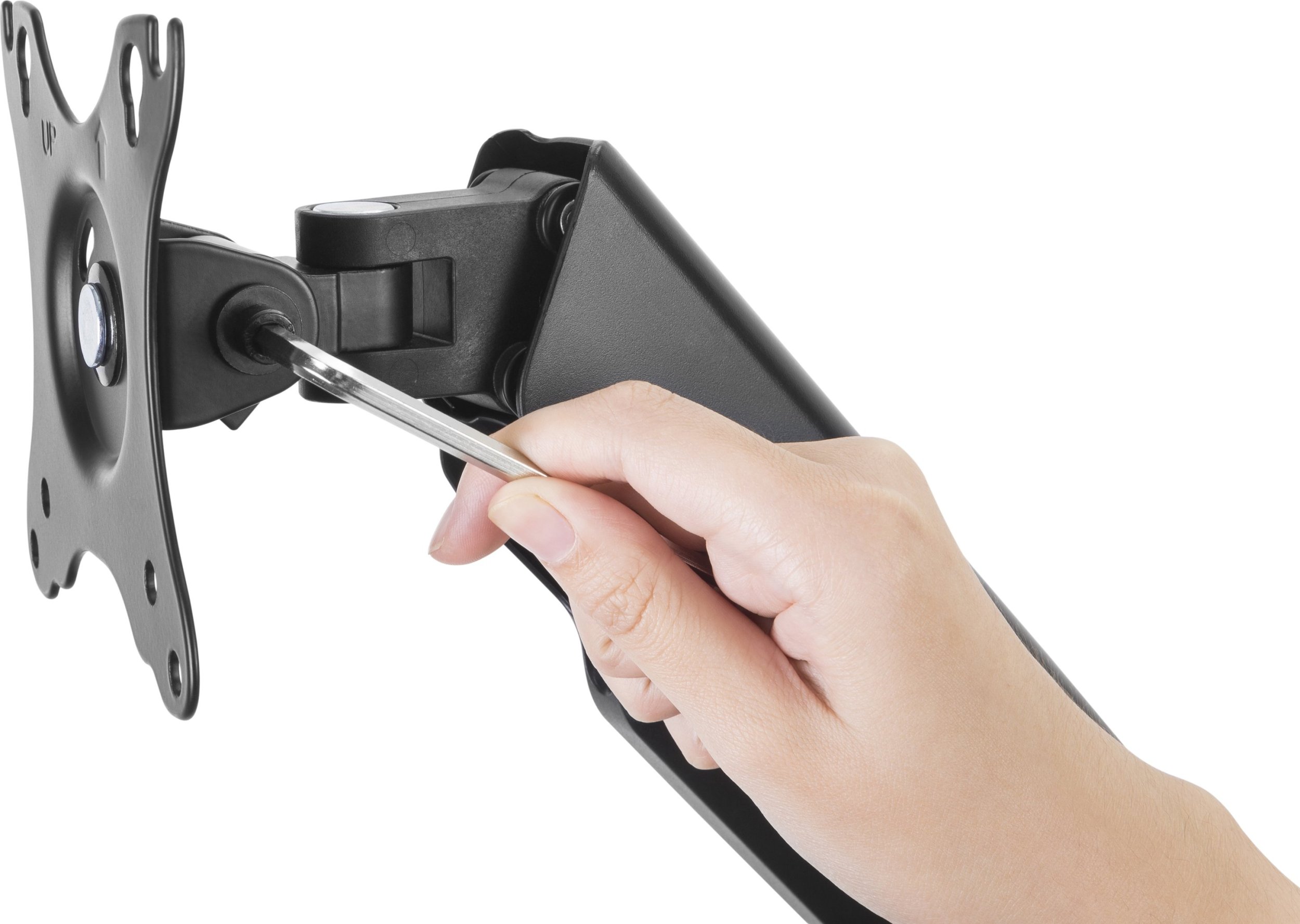 Braket muri për monitor Equip 650154, 17"-32", krah me gaz, e zezë