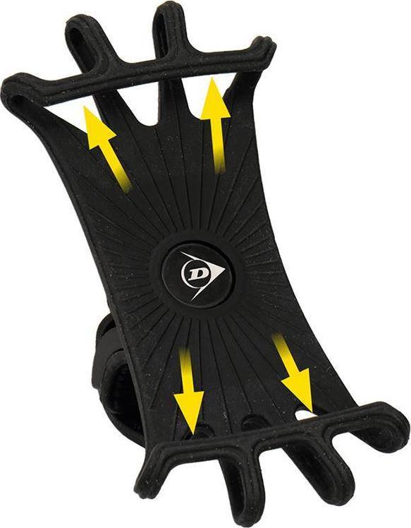 Mbajtëse telefoni për biçikletë Dunlop, 10 - 15 cm, e hirtë