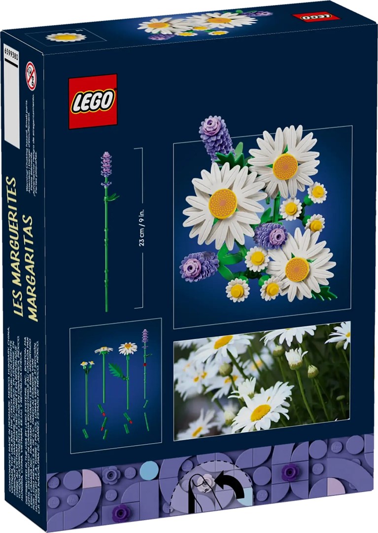 Set LEGO Botanicals Daisies Flower Decor 11508, 133 pjesë, mbi 9 vjeç, shumëngjyrësh