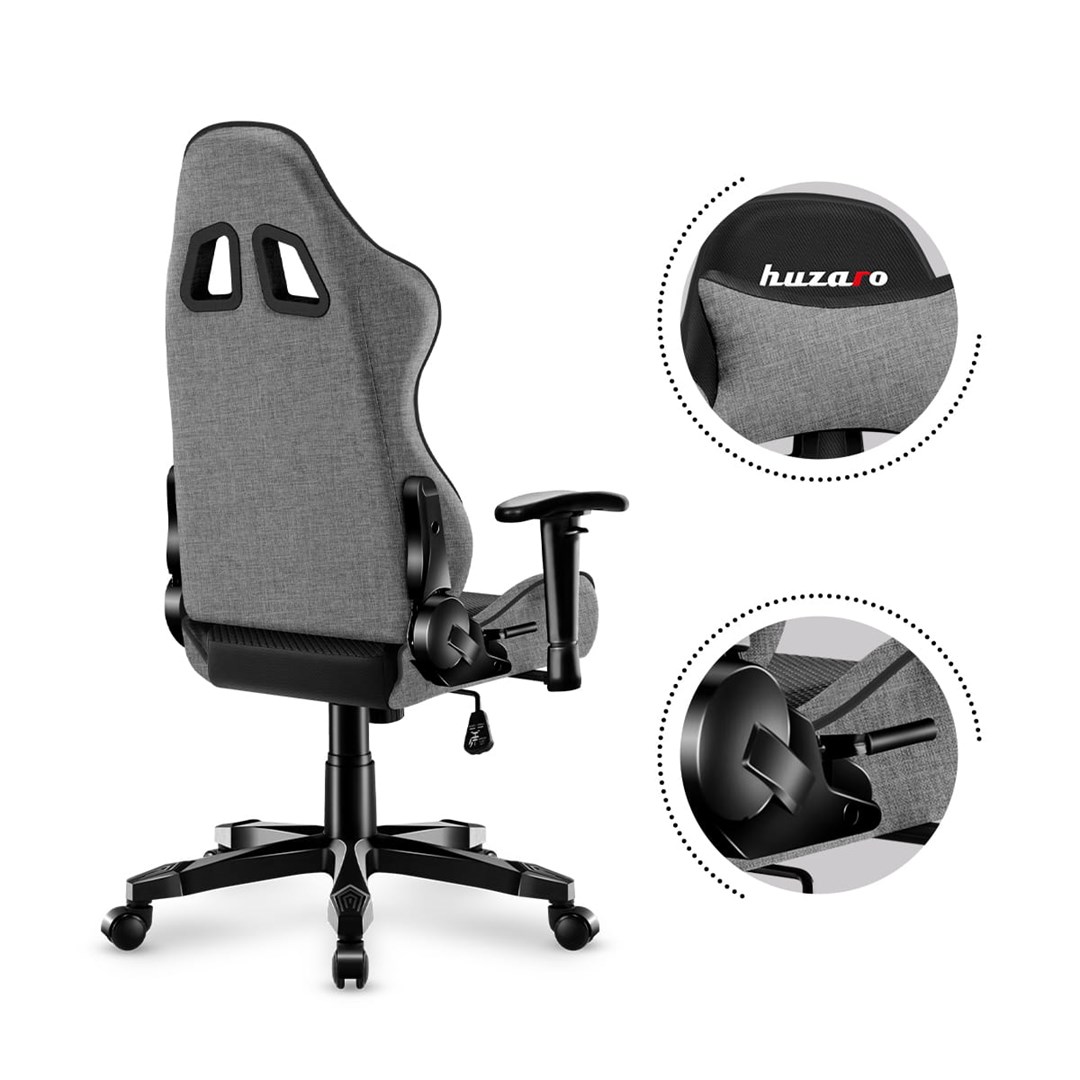 Karrige lojërash për fëmijë Huzaro Ranger 6.0, 100-160 cm, 130 kg, e hirtë