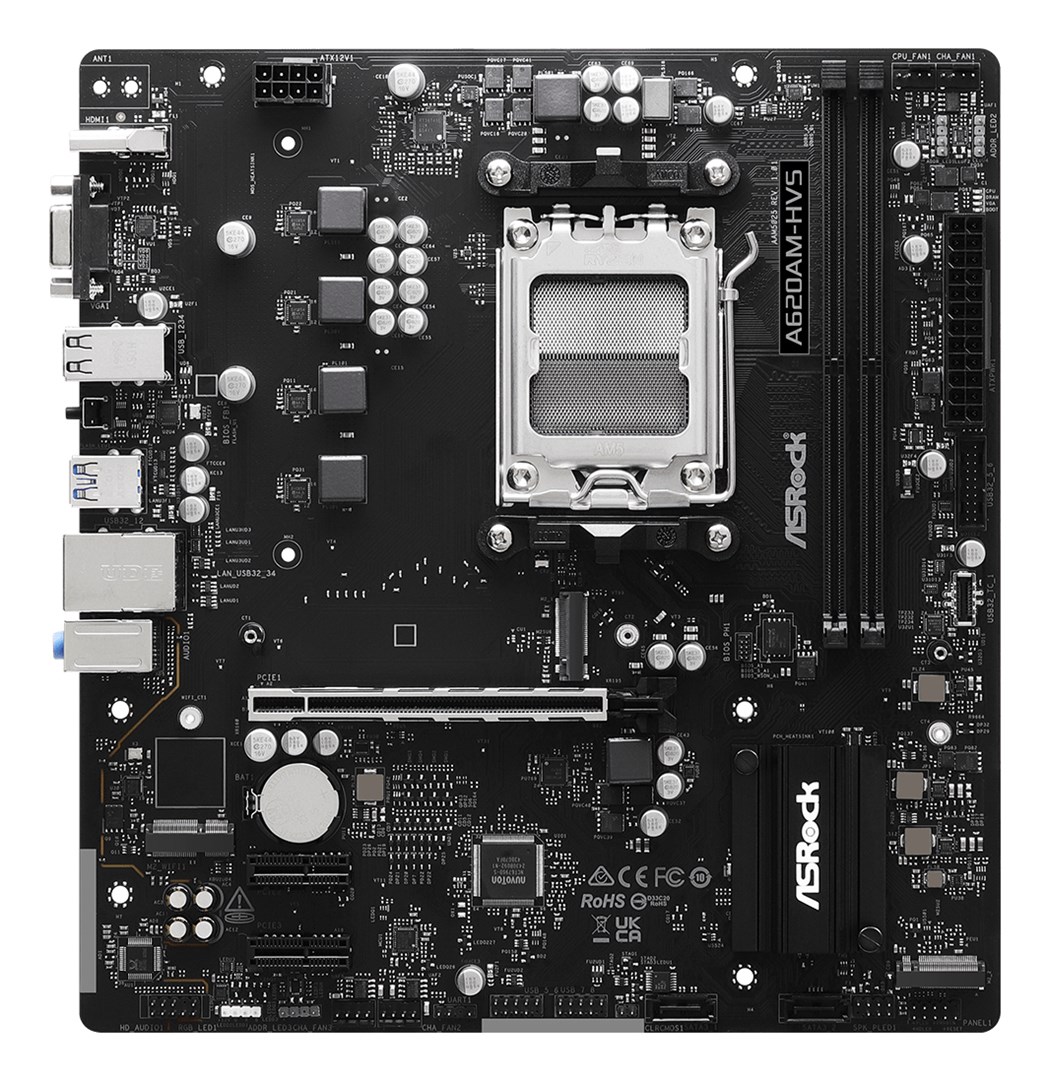 Pllakë amë Asrock A620AM-HVS, AMD A620, DDR5, Micro-ATX
