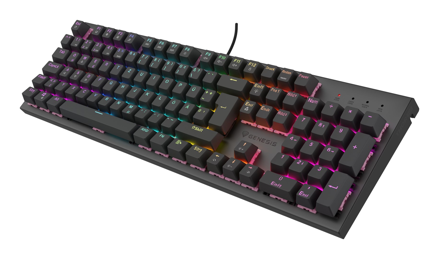 Tastierë GENESIS Thor 303, QWERTZ, RGB, e zezë