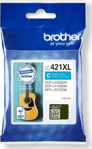 Кертриџ со боја Brother LC-421XLBK, XL, за DCP-J1050DW DCP-J1140DW MFC-J1010DW, црна
