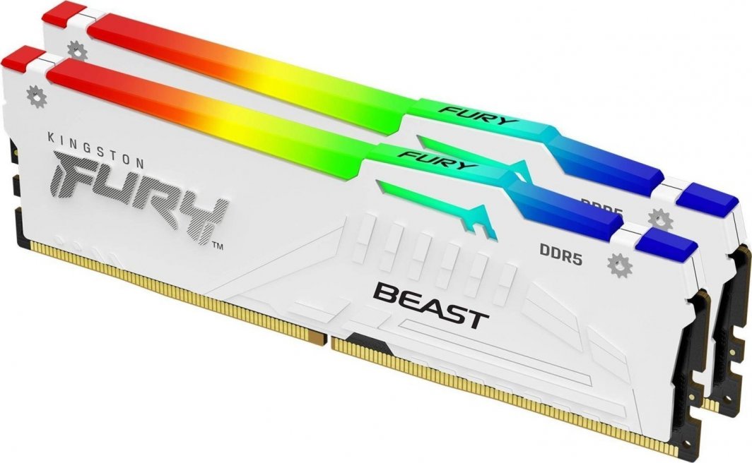 Memorie Kingston Fury Beast RGB, DDR5, 32 GB, 6400 MHz, CL32, KF564C32BWAK2-32