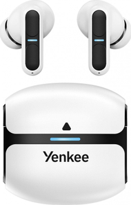 Kufje wireless Yenkee YHP 09BT Evepods Pro WE, me kuti karikimi, të bardha