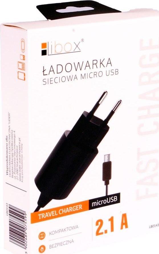 Karikues microUSB Libox LB0143, 2.1A, i zi