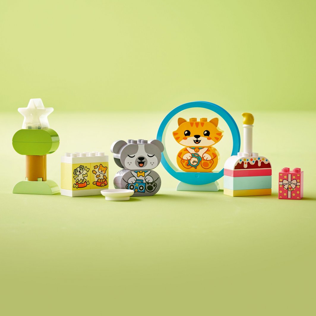 Set lodër LEGO® DUPLO® 10977 My first puppy and kitten making sounds, 22 pjesë