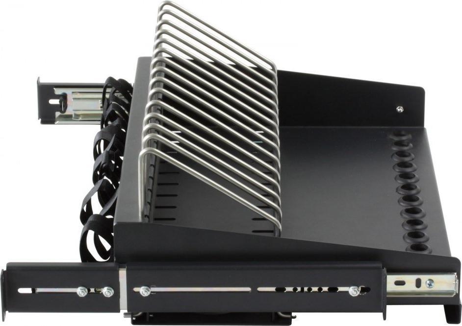 Raft i lëvizshëm për kabinet rack Techly, 14 ndarje, për kabinet 19", i zi