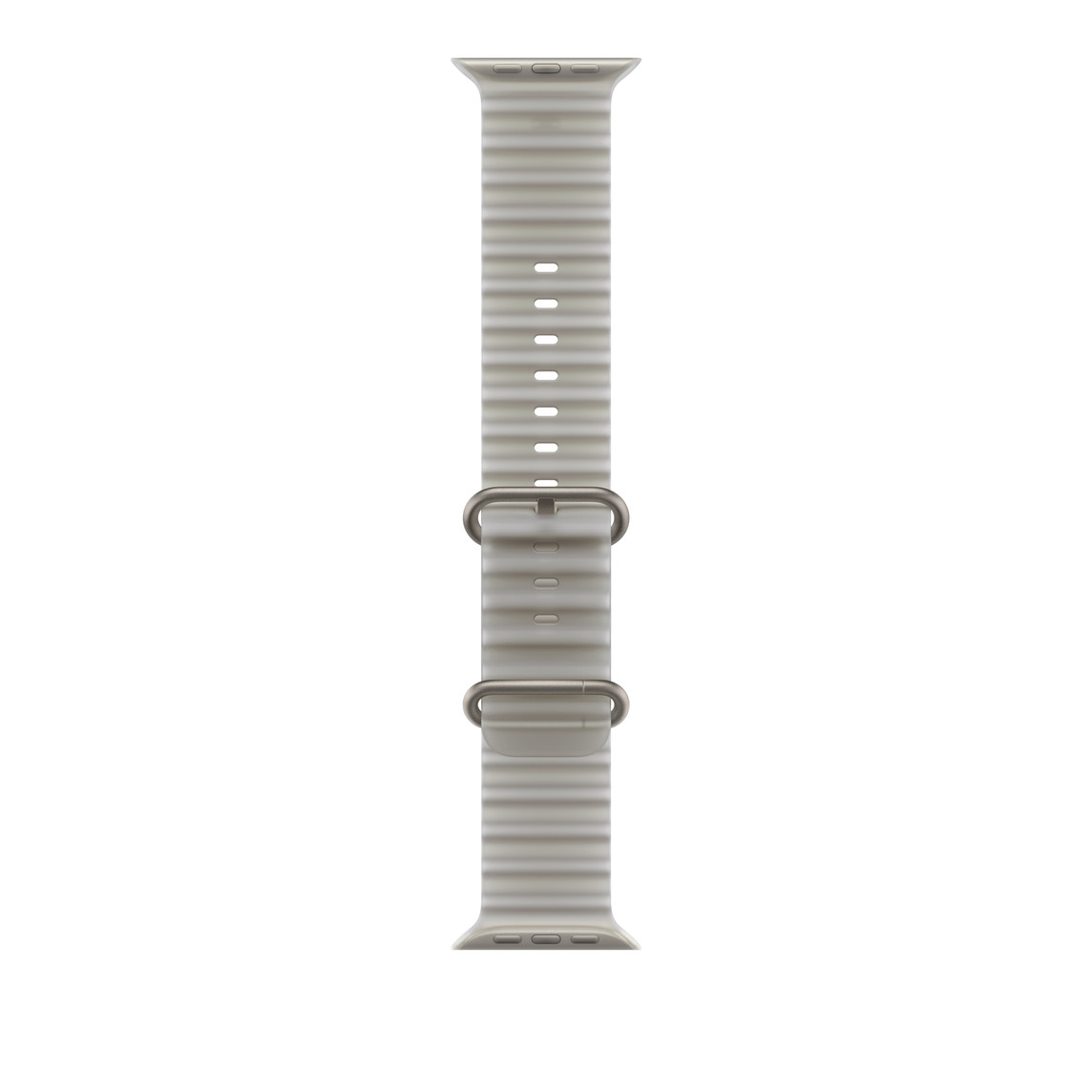 Apple Watch 49mm Translucent Grey Ocean Band, Natural Titanium Finish