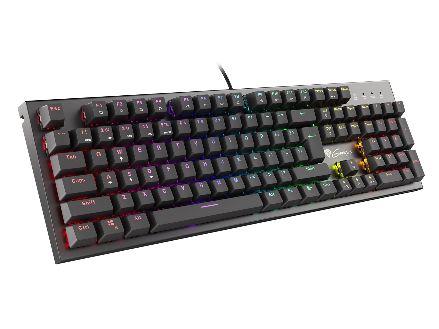 Tastierë mekanike Genesis Thor 300 RGB, Outemu Red, e zezë