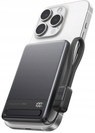 Power bank Iniu MagPro Ultra Slim, 5000mAh, 20W USB C PD me Qi2 dhe MagSafe, i zi