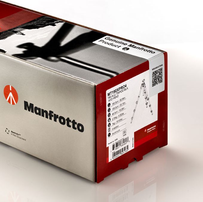 Trefkëmbësh fotografik Manfrotto 190XPRO3, alumini, 3 seksione, i zi