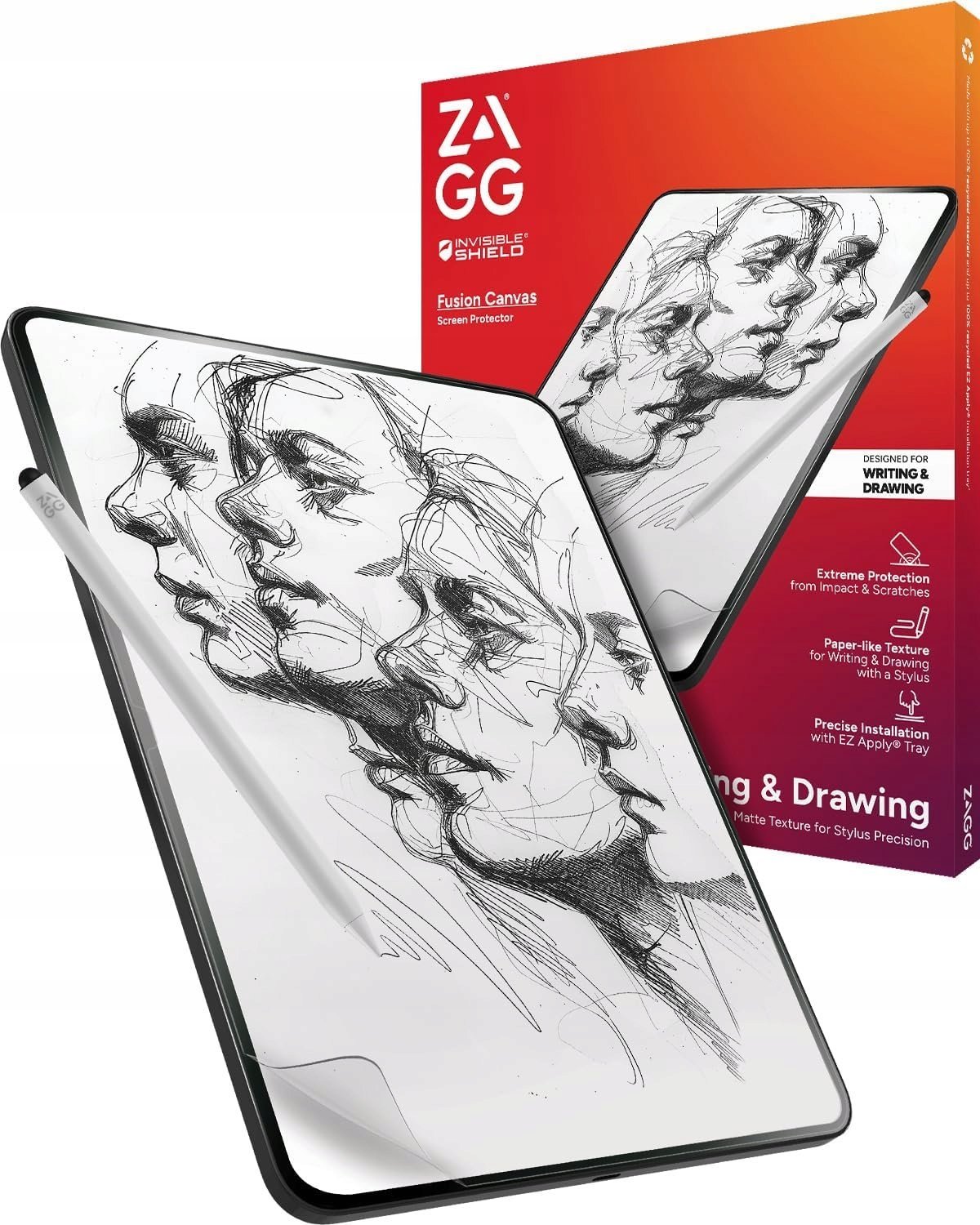 Заштита за екран ZAGG Fusion Canvas за iPad Pro 13" M4, мат, проѕирна