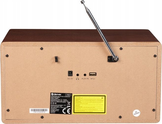 Radio retro Denver MDA-525DW, DAB+/FM, CD Bluetooth USB, kafe e zezë