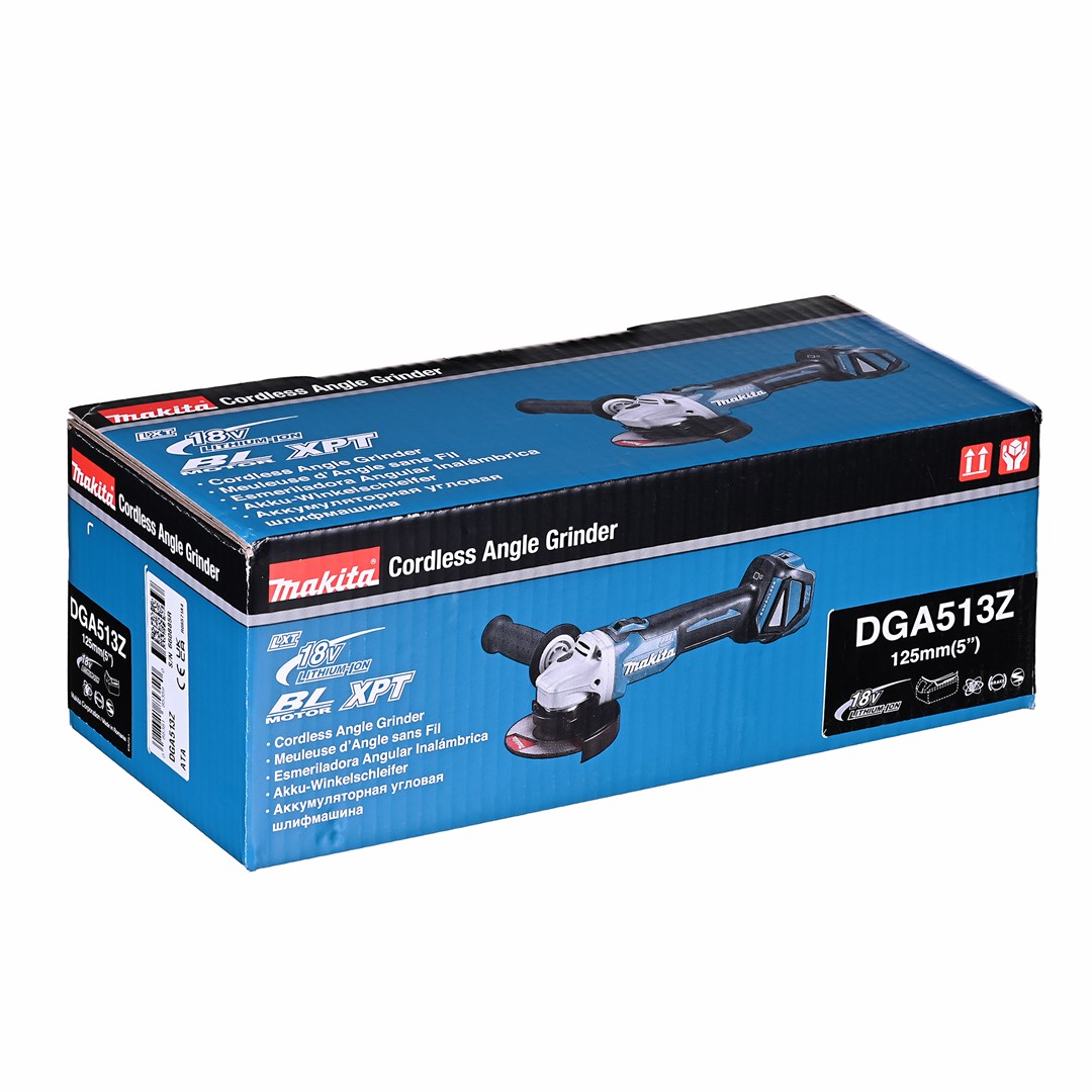 Mulli këndor Makita DGA513, 18V LXT, brushless, 125mm, pa bateri