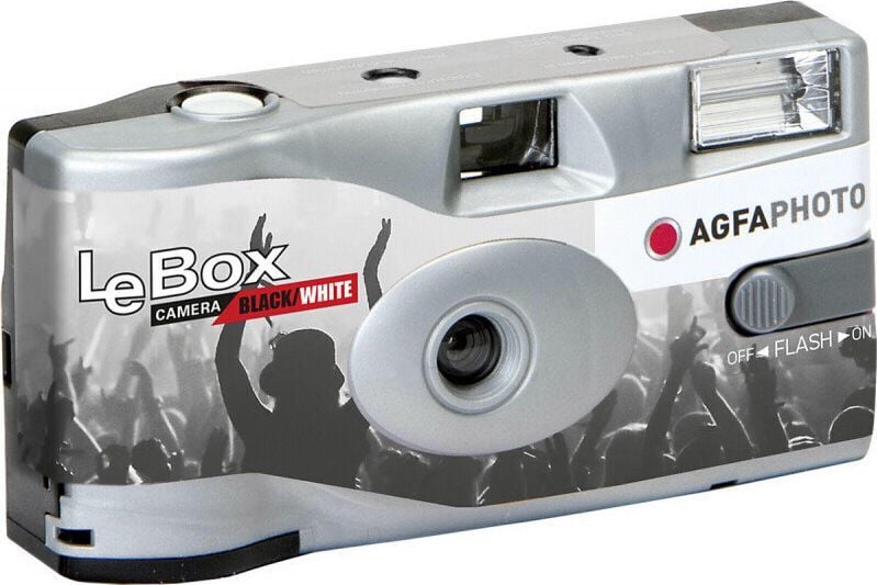 Aparat njëpërdorimësh AgfaPhoto LeBox Black White, film bardh e zi, 36 poza