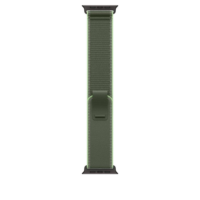 Apple Watch 49mm Loop, Green/Neon Trail Loop, S/M, Black Titanium Finish