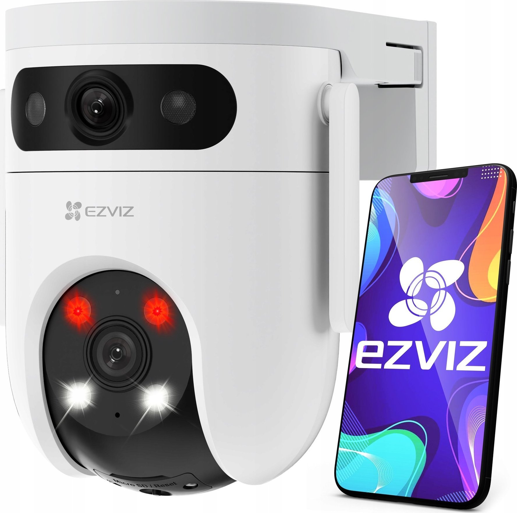 Kamerë sigurie Ezviz H9c, 2K, Wi-Fi, IP65, e bardhë