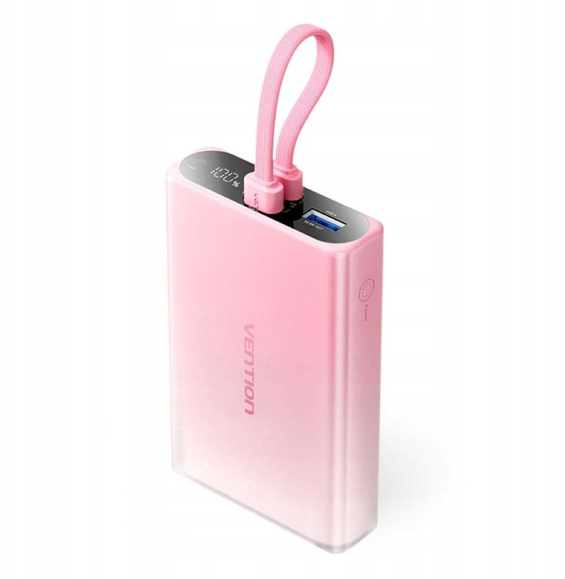 Power bank Vention FHZP0, 10000mAh, 22.5W, rozë