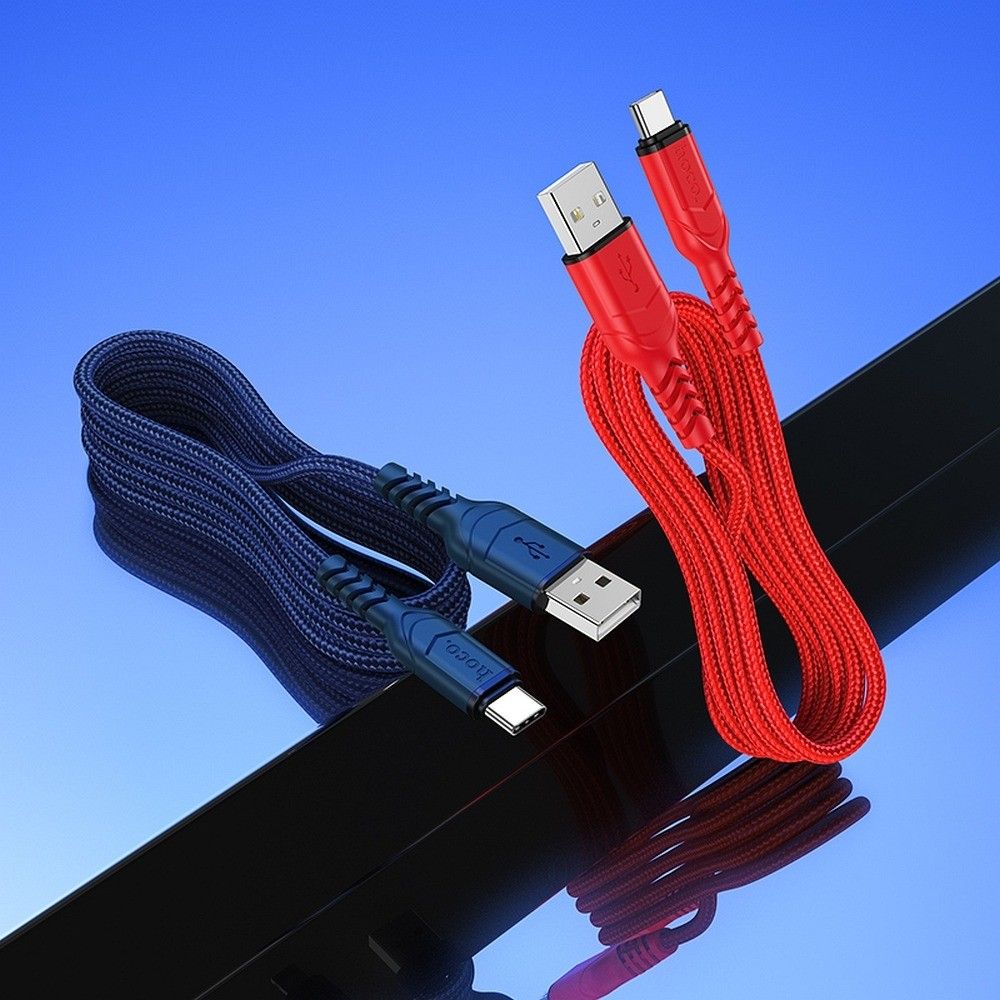 Kabllo karikimi Hoco X59, USB A në USB C, 3A, 1 m, e kuqe