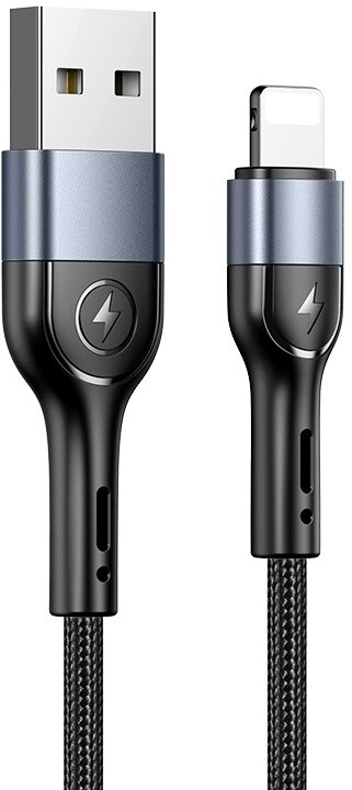 Kabllo për karikim dhe të dhëna USAMS US-SJ448 U55 lightning, 1m, e zezë