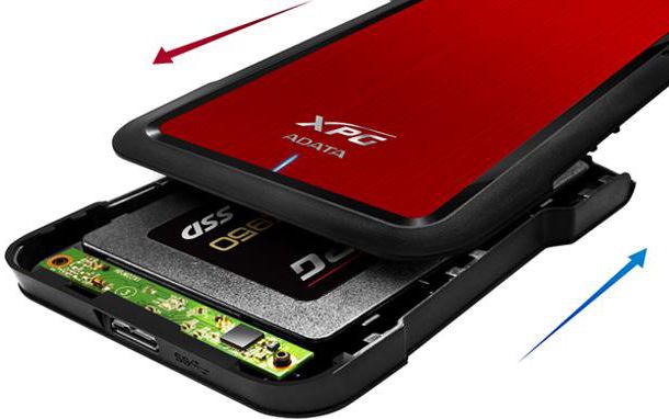 Kuti eksterne për disk 2.5" ADATA EX500, SATA në USB 3.1, e kuqe 4