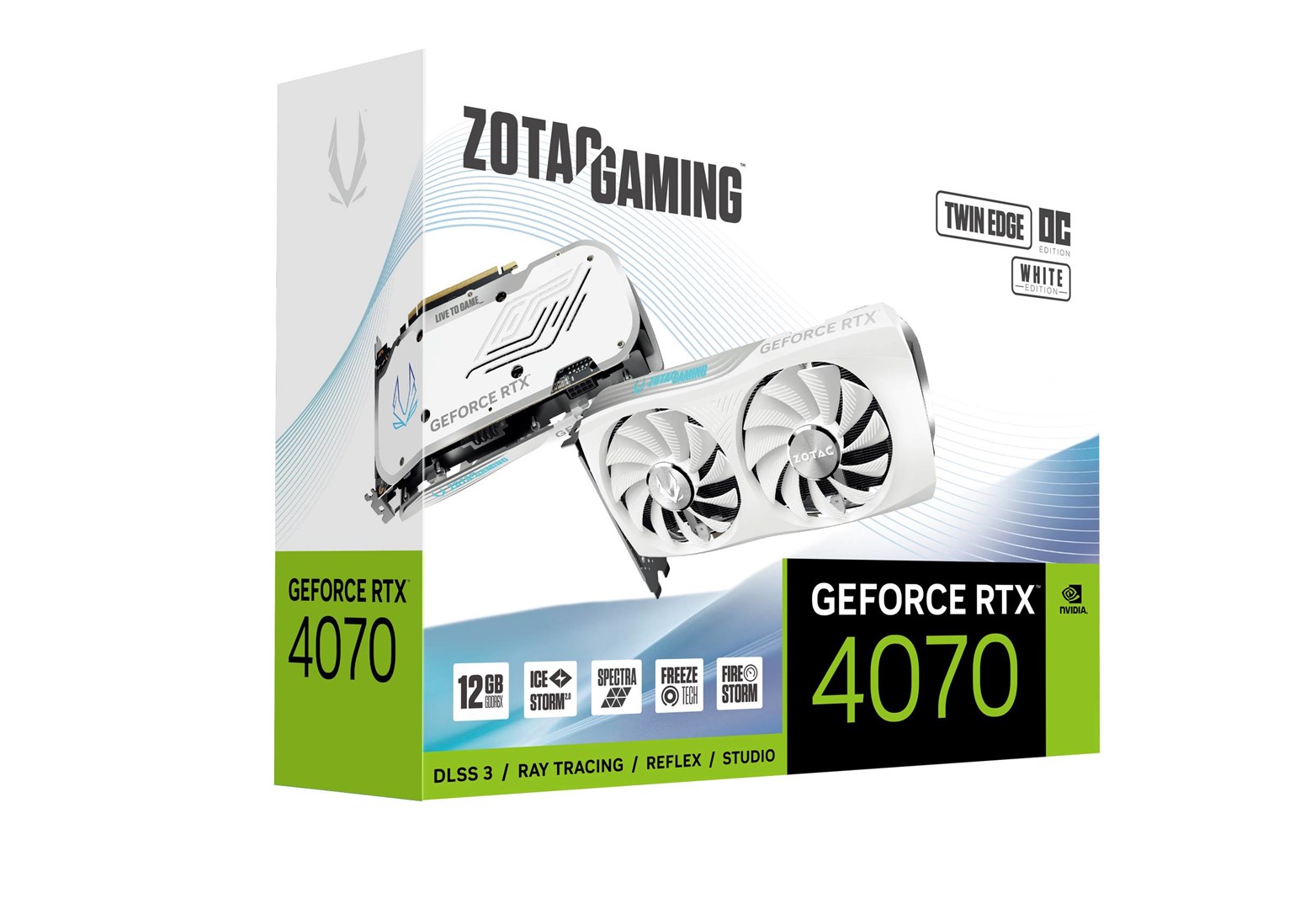 Kartelë grafike Zotac Gaming GeForce RTX 4070 Twin Edge OC White 12GB GDDR6X