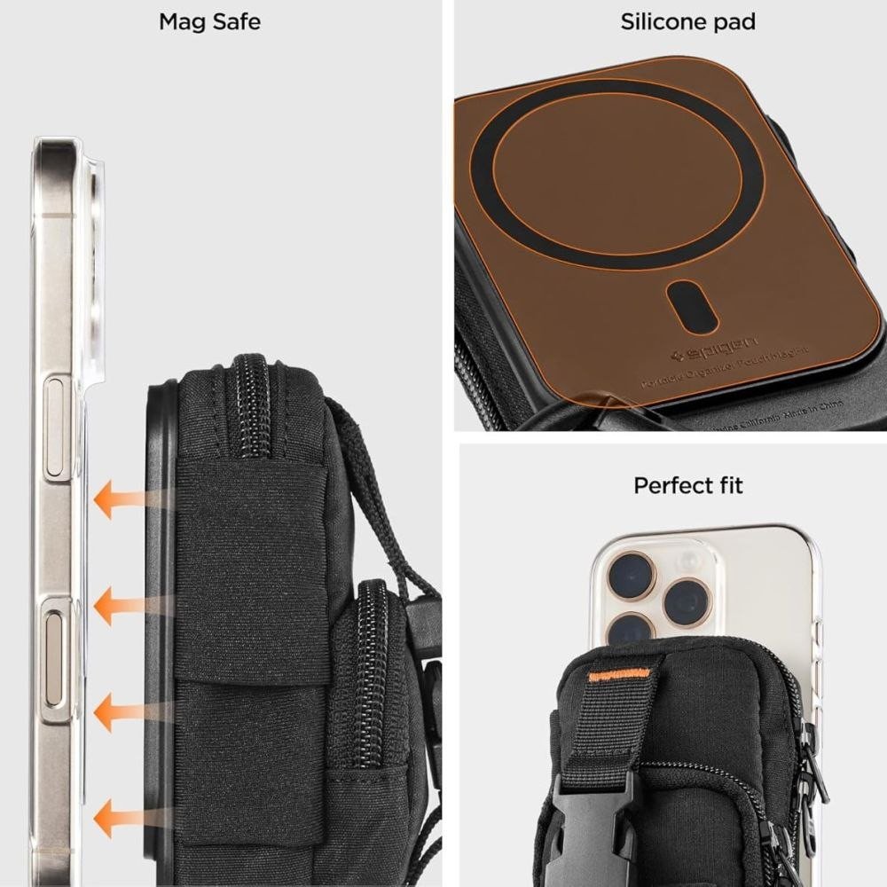 Çantë organizuese Spigen SnapZip Portable Organizer, me MagSafe, e zezë