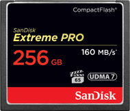 Kartë memorje SanDisk Extreme PRO Compact Flash, 256GB, deri 160MB/s, e zezë