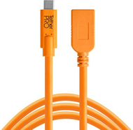 Kabllo zgjatuese TetherTools TetherPro USB C në USB A, 4.6m, portokalli