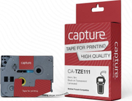Shirit etiketuese Capture CA-TZE111, 6mm, 8m, i bardhë