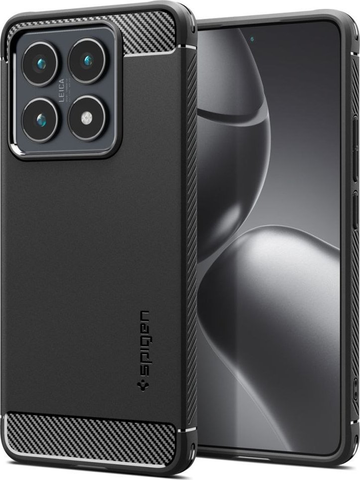 Mbulesë telefoni Spigen Rugged Armor për Xiaomi 14T Pro, TPU, e zezë