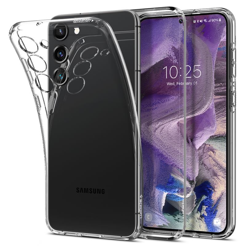 Mbrojtëse për celular Samsung Galaxy S23 Spigen Liquid Crystal, transparente