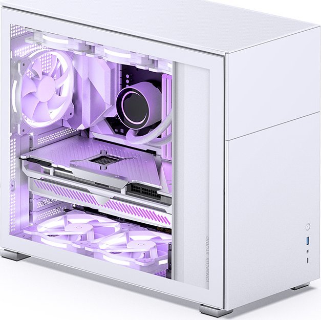 Kutia kompjuterike Jonsbo D41, Micro ATX, panel xhami i temperuar, e bardhë