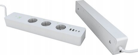 Prizë inteligjente WiFi Woox R6132, 3x AC, 2x USB, 2x USB C, e bardhë